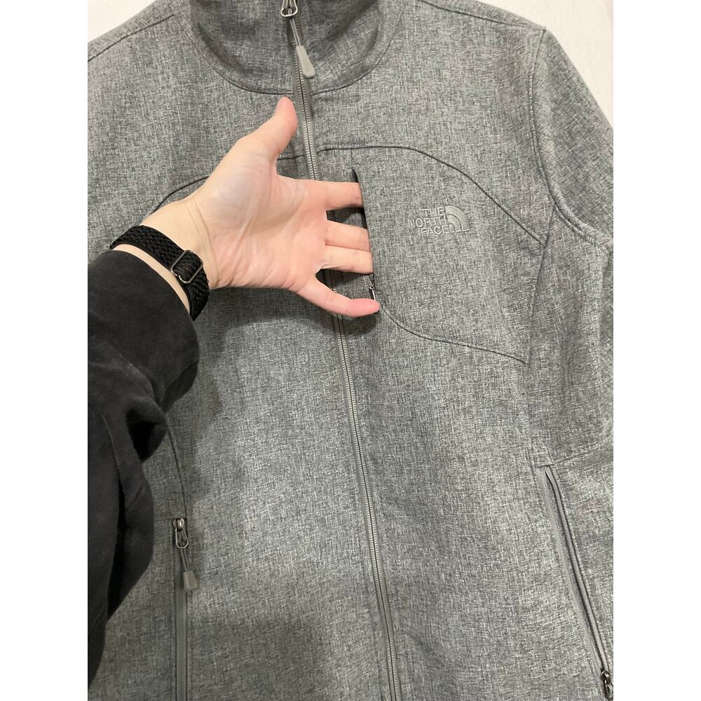 The North Face Women's Apex Bionic Jacket Windwall Size Medium Gray Fleece Lined - Picture 4 of 7